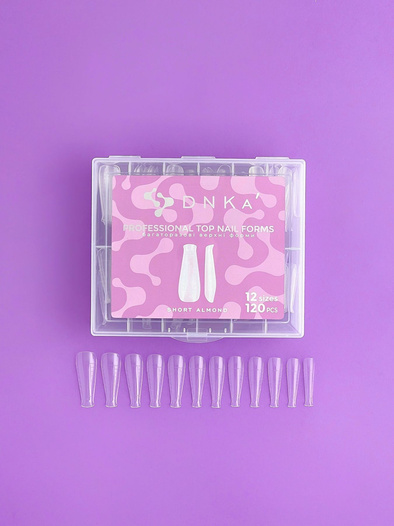 PROFESSIONAL TOP NAIL FORMS "DNKa", SHORT ALMOND 120pcs — Професійний догляд для чоловіків, 120pcs