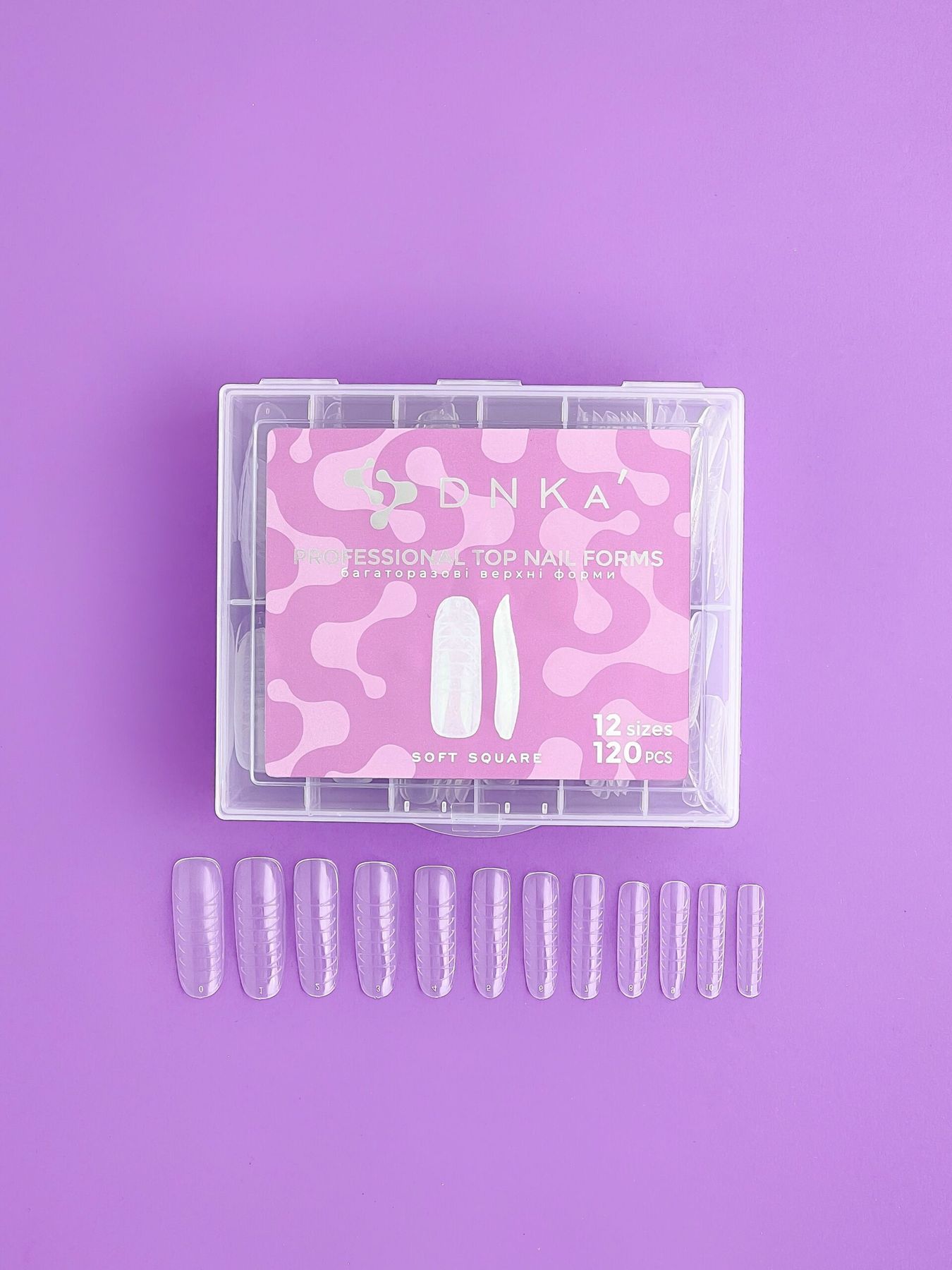 PROFESSIONAL TOP NAIL FORMS "DNKa", SOFT SQUARE 120pcs — Професійний догляд для чоловіків, 120pcs