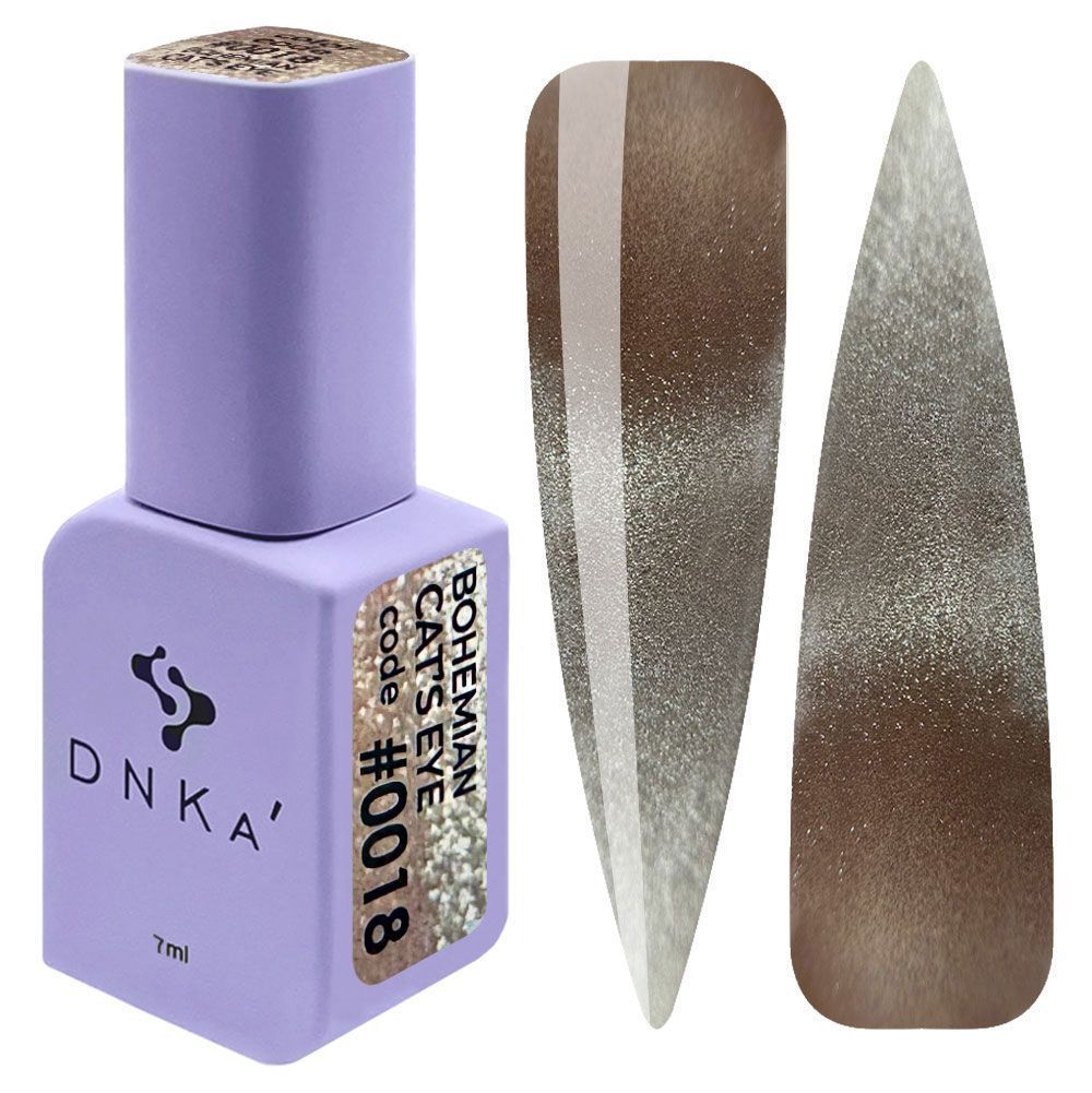 COLOR GEL POLISH CAT`S EYE "DNKa", 12 ml #0018 BOHEMIAN