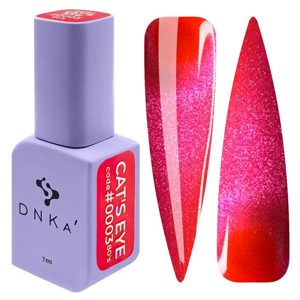 COLOR GEL POLISH CAT`S EYE "DNKa", 12 ml #0003 80`s