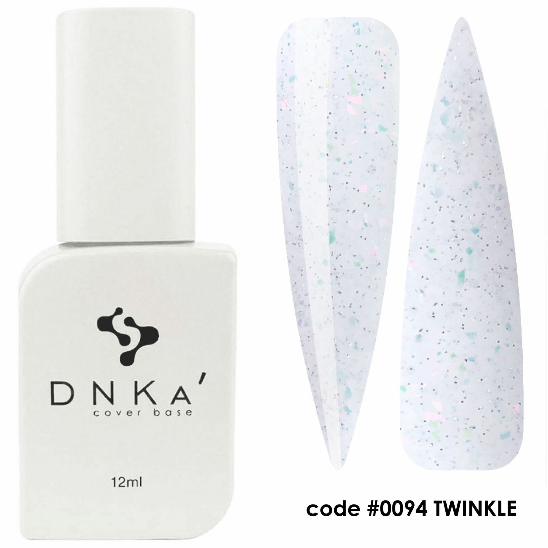 RUBBER BASE FRENCH NEW FORMULA "DNKa" (cover), 12 ml #0094 Twinkle — Професійний догляд для чоловіків, 12 ml