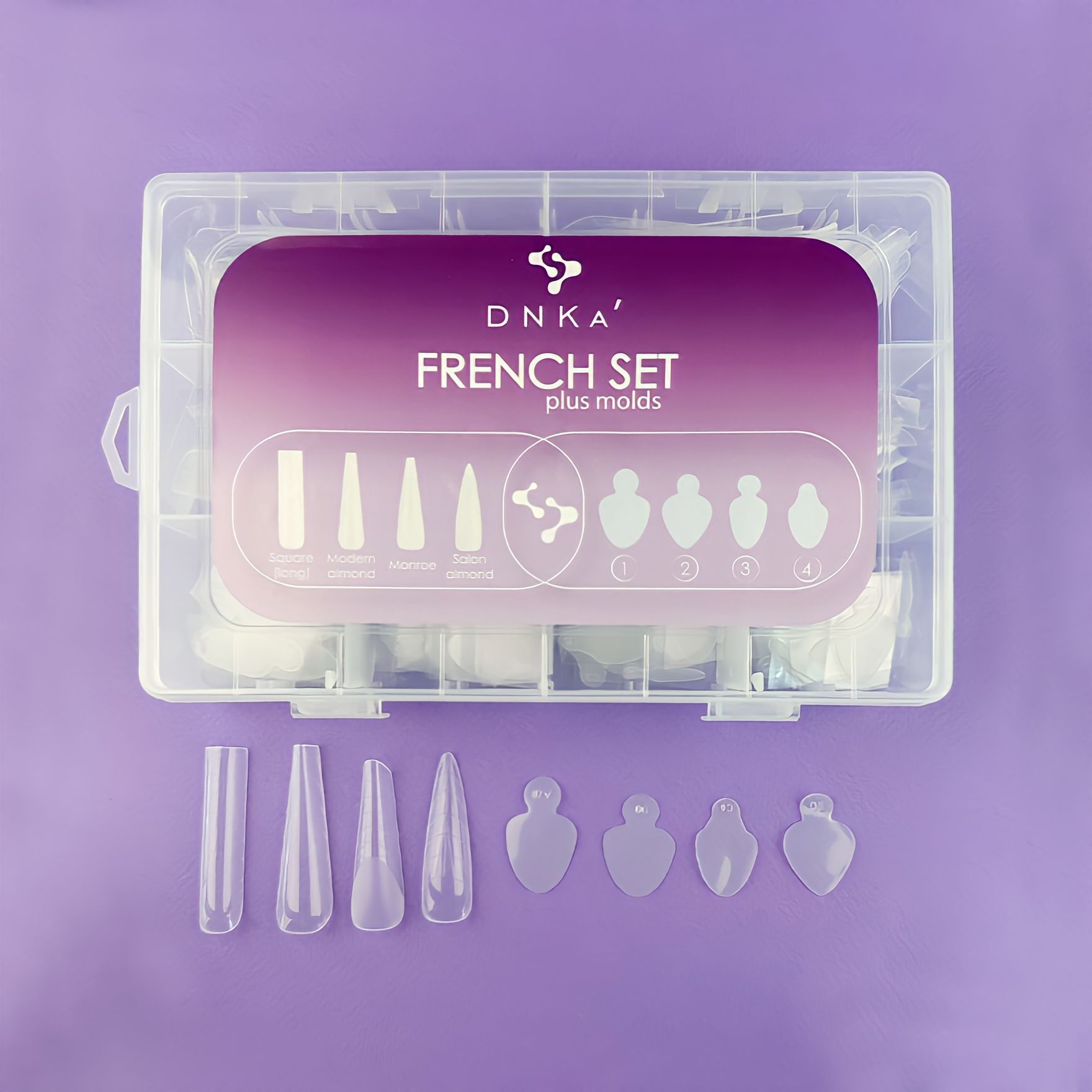 FRENCH SET PLUS MOLDS "DNKa", 192/96pcs — Професійний догляд для чоловіків, 96pcs