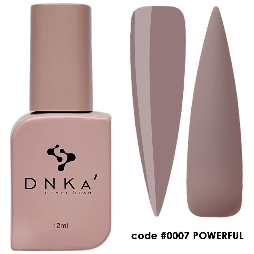 RUBBER BASE FRENCH NEW FORMULA "DNKa" (cover), 12 ml #0007 Powerful — Професійний догляд для чоловіків, 12 ml