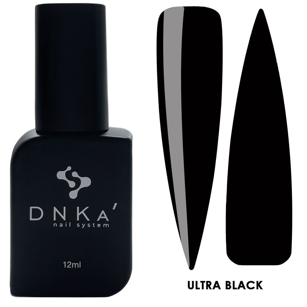 COLOR GEL POLISH NEW FORMULA "DNKa", 12 ml ULTRA BLACK