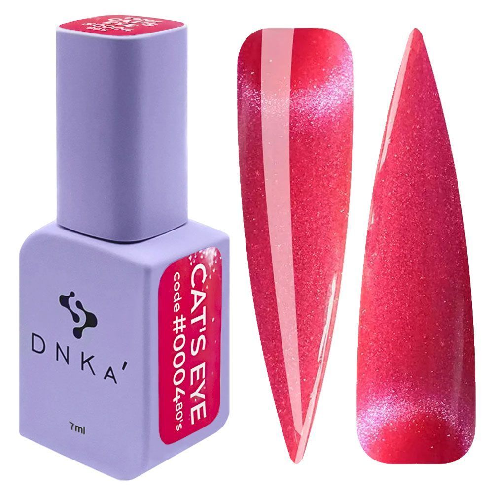 COLOR GEL POLISH CAT`S EYE "DNKa", 12 ml #0004 80`s