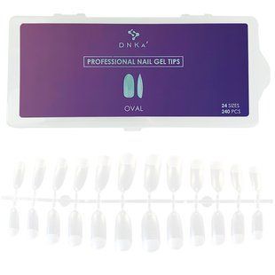 DNKa' Professional Nail Gel Tips Oval, 240pcs