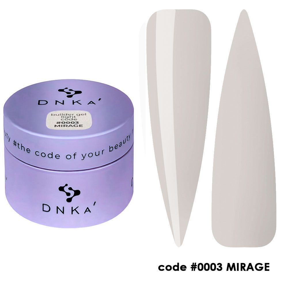BUILDER GEL LIGHT "DNKa", 30 ml #0003 Mirage — Професійний догляд для чоловіків, 30 ml