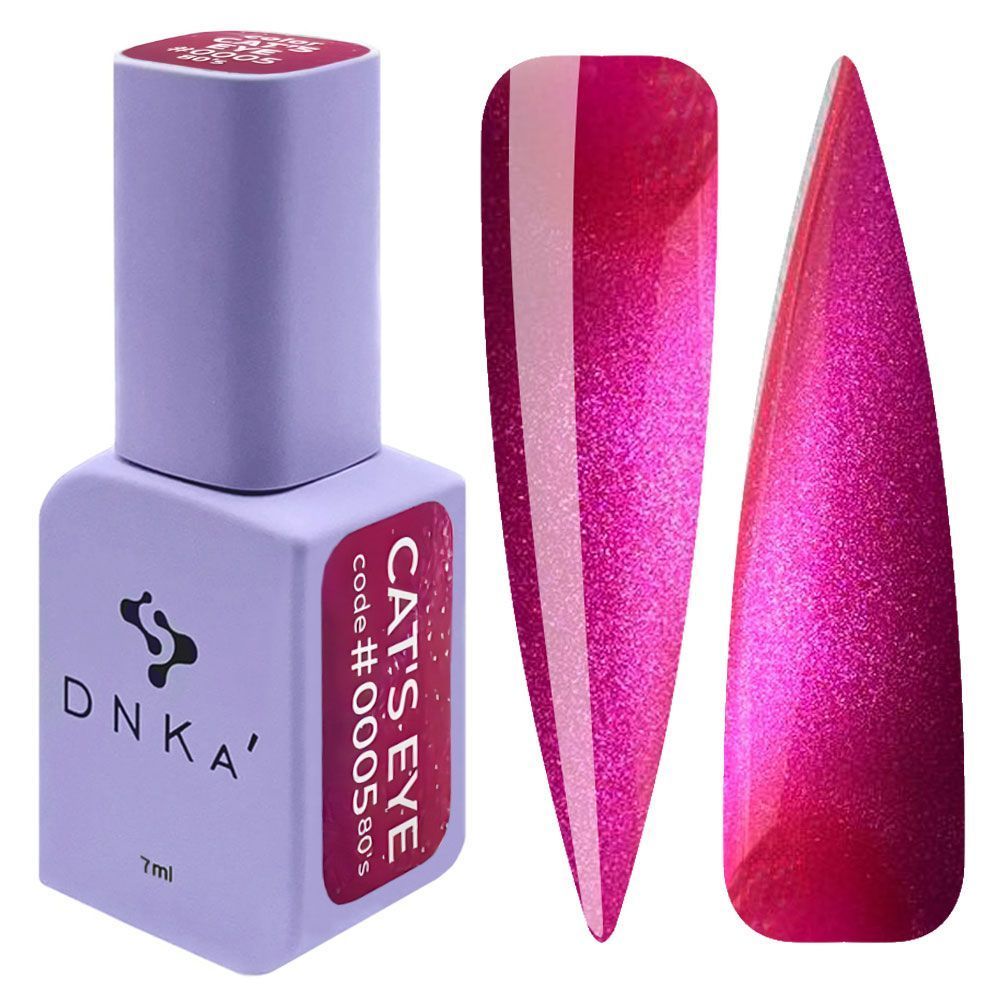 COLOR GEL POLISH CAT`S EYE "DNKa", 12 ml #0005 80`s
