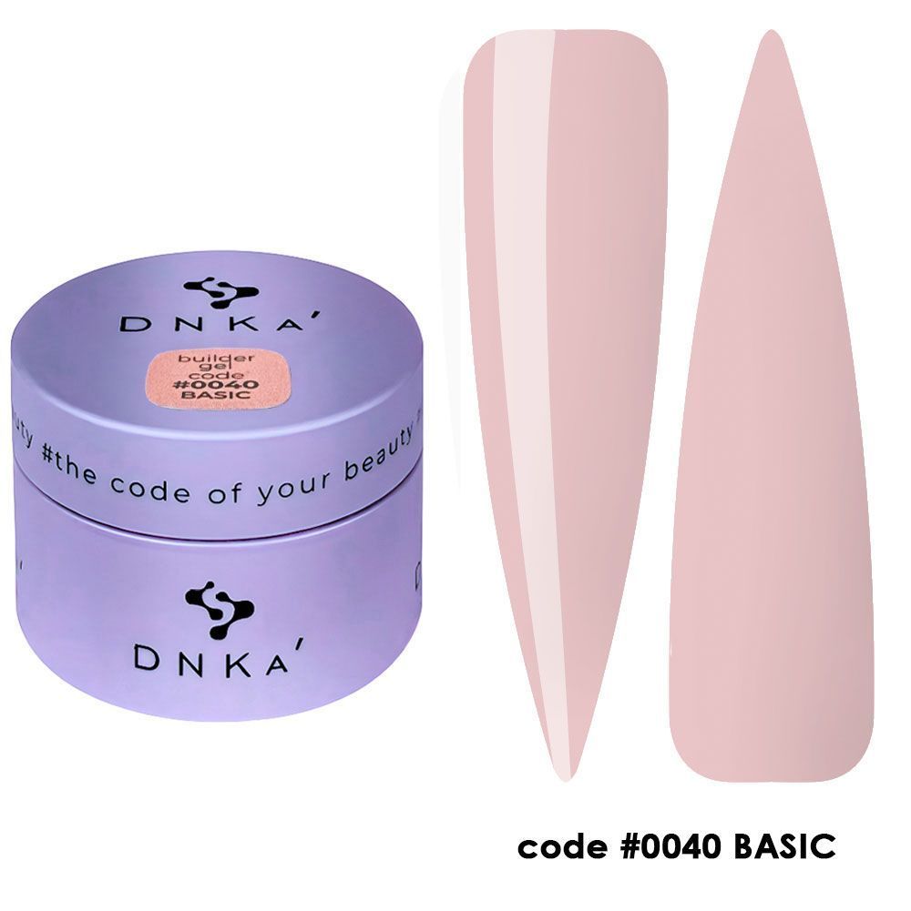 BUILDER GEL NEW FORMULA "DNKa", 30 ml #0040 Basic — Професійний догляд для чоловіків, 30 ml