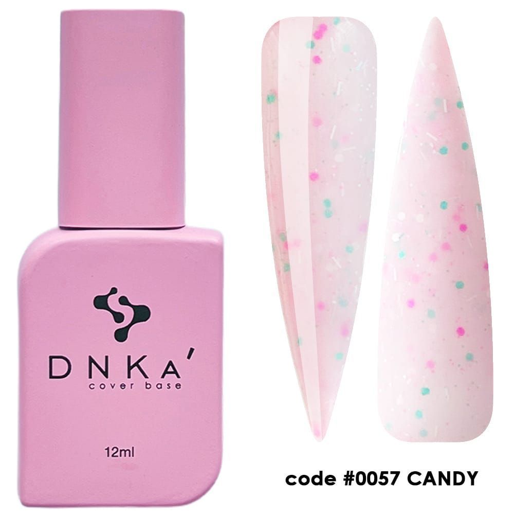 RUBBER BASE FRENCH NEW FORMULA "DNKa" (cover), 12 ml #0057 Candy — Професійний догляд для чоловіків, 12 ml