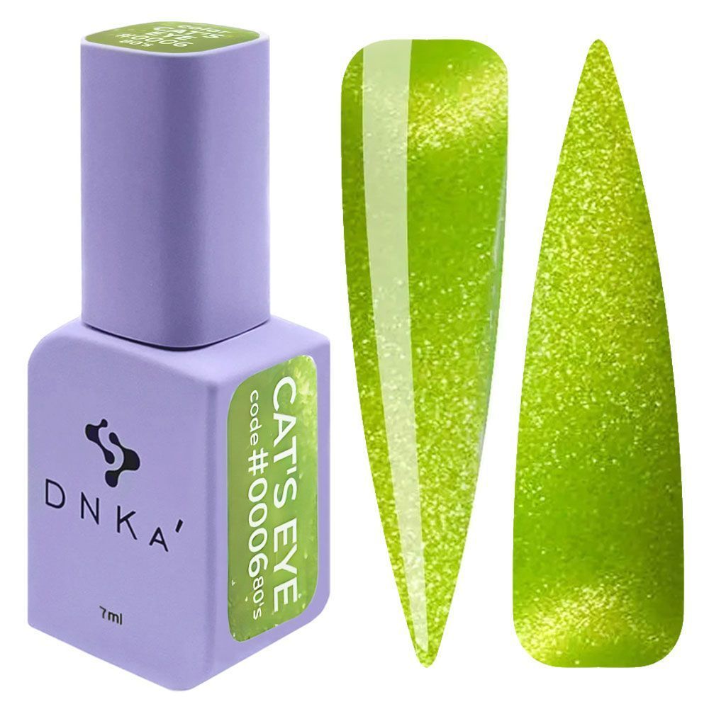 COLOR GEL POLISH CAT`S EYE "DNKa", 12 ml #0006 80`s