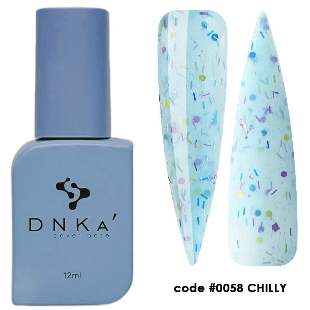 RUBBER BASE FRENCH NEW FORMULA "DNKa" (cover), 12 ml #0058 Chilly — Професійний догляд для чоловіків, 12 ml