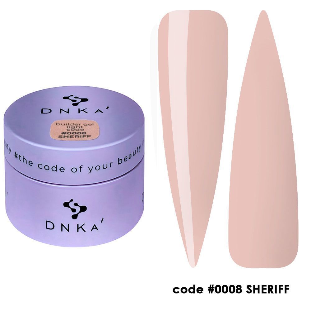 BUILDER GEL LIGHT "DNKa", 30 ml #0008 Sheriff — Професійний догляд для чоловіків, 30 ml